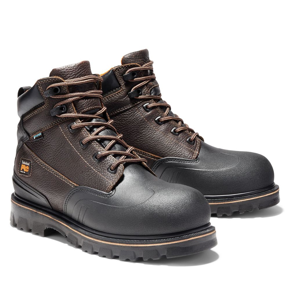 Botas de Trabajo Timberland Hombre Pro® Rigmaster 6\" Steel Toe Marrones/Negras - Chile DNR-013865